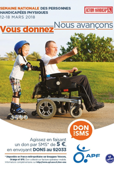 Affiche de l'APF pour la Semaine nationale des personnes handicapées physiques 2018