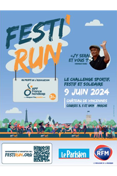 Affiche du Fest'Run 2024 organisé par APF France handicap