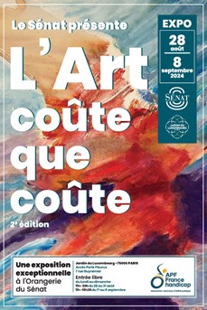 Affiche de la 2e édition de l'exposition « L’Art coûte que coûte » de l'APF